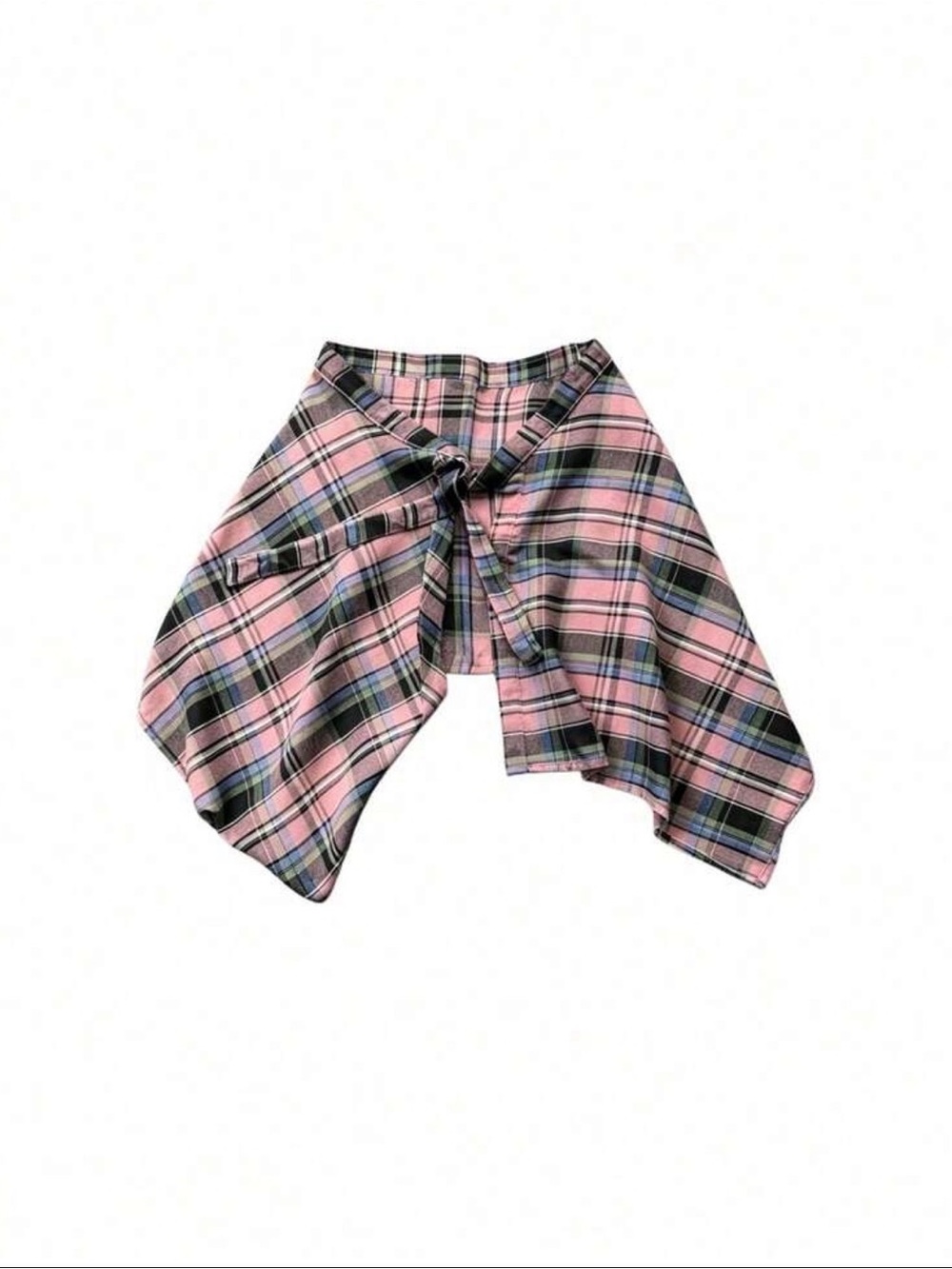 Pink Plaid Kids Skirt Tie-Waist Bottom